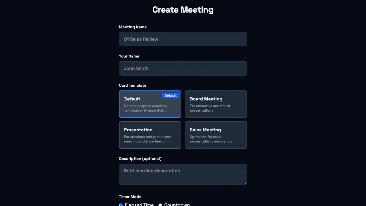 Create Meeting